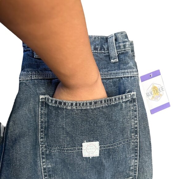 G.H. Bass Carpenter Jeans Reinforced Knee Hammer Loop Dark Wash Mens 34x32 - Picture 14 of 16